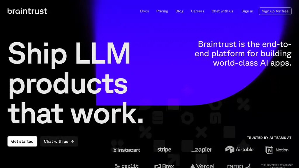 Braintrust screenshot