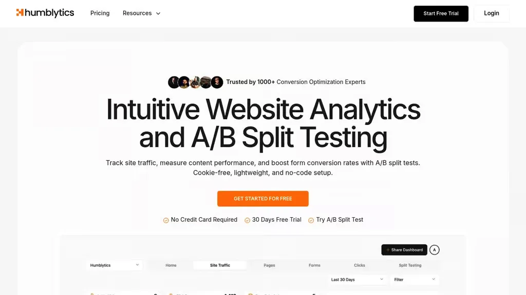 Humblytics screenshot